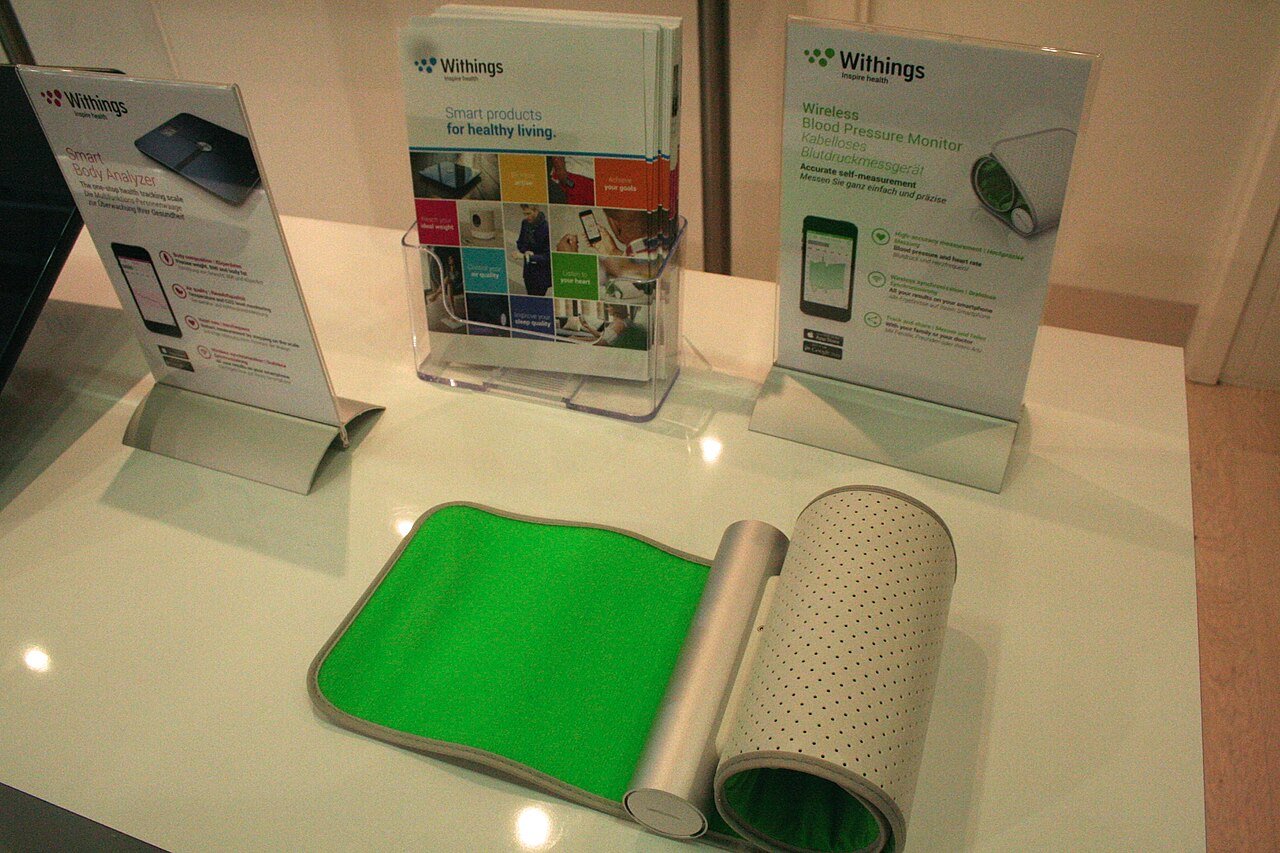 Modern digital blood pressure monitor with large clear display